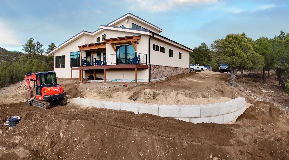 Custom home under construction in Westcliffe, Colorado mountains